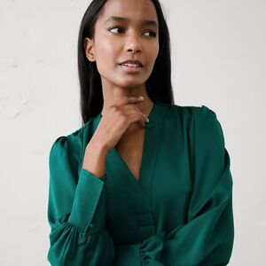 Banana Republic Deep Green Blouse